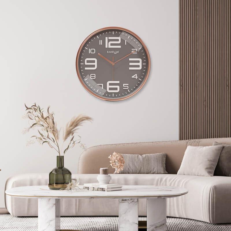 Wall Clock - Urban Edge Silent Wall Clock - Taupe