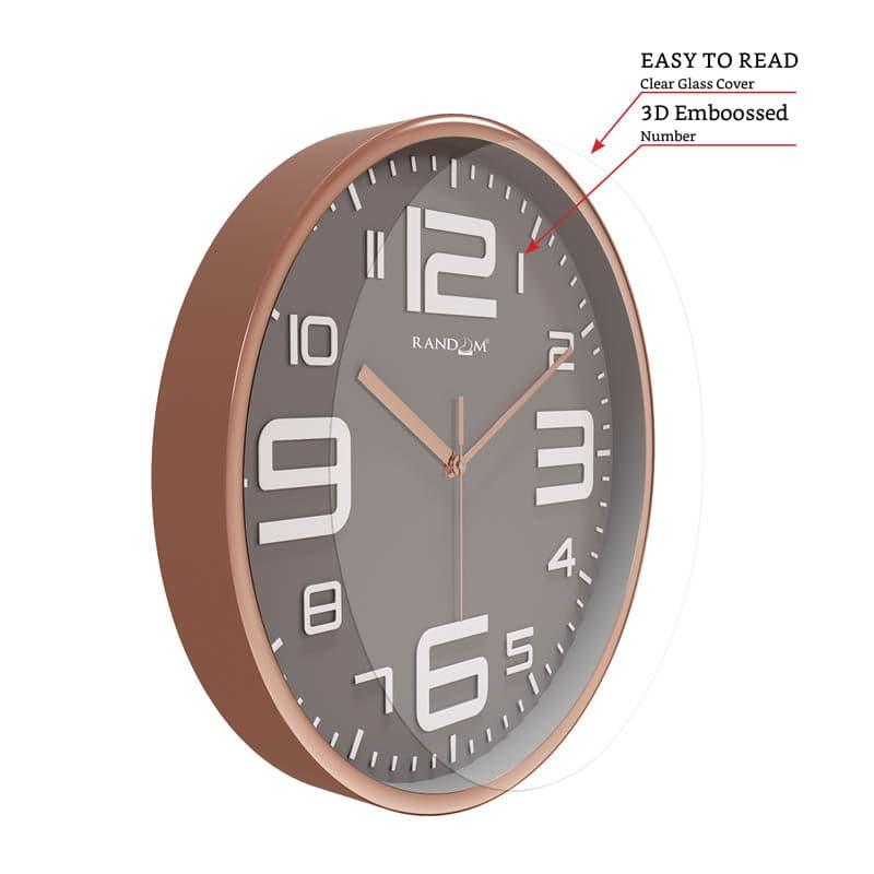 Wall Clock - Urban Edge Silent Wall Clock - Taupe