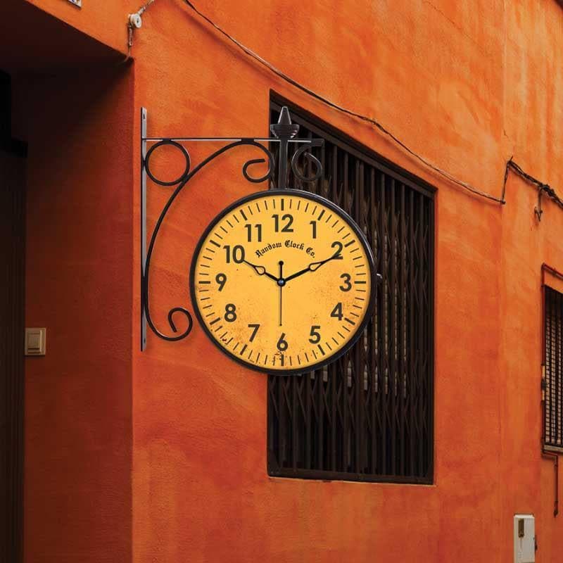 Buy Wall Clock - Vintage Dual-Timekeeper Wall Clock at Vaaree online