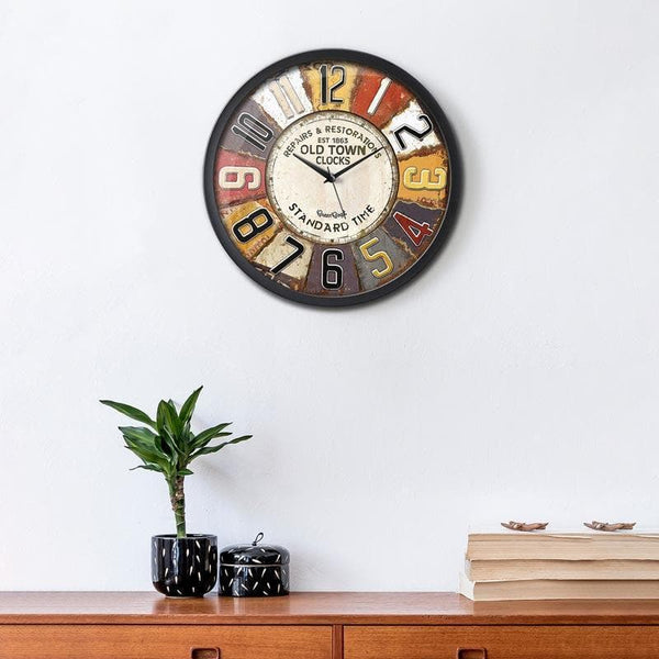Buy Wall Clock - Vintagey Pop Art Wall Clock at Vaaree online
