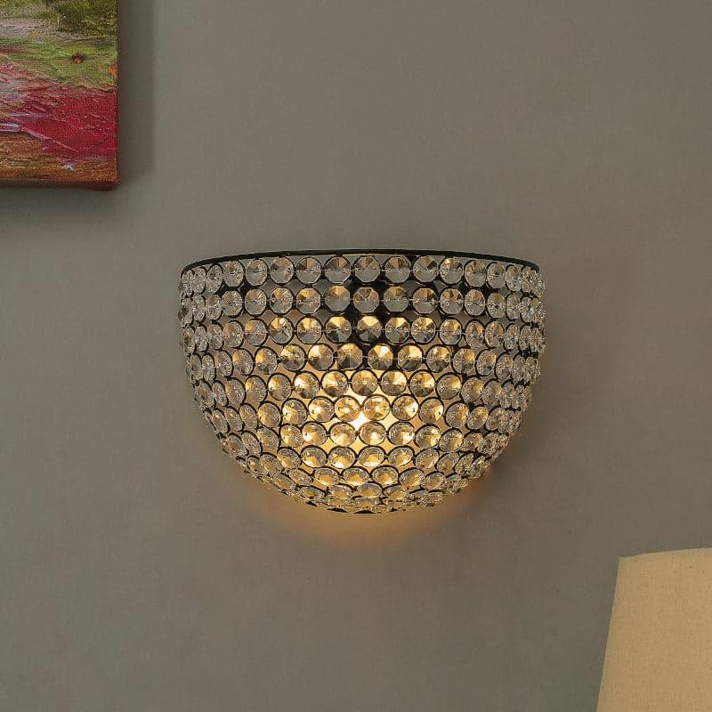 Wall Lamp - Charis Crystal Wall Lamp - Black