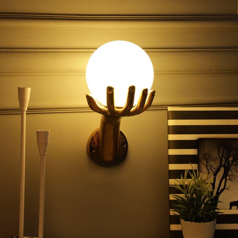 Buy Handful Wall Lamp - Gold Wall Lamp from Vaaree