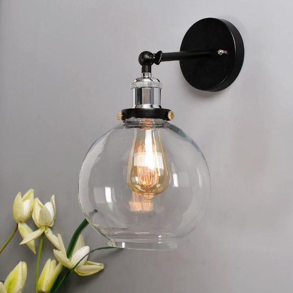 Wall Lamp - Tiagro Globe Wall Lamp - Nickel