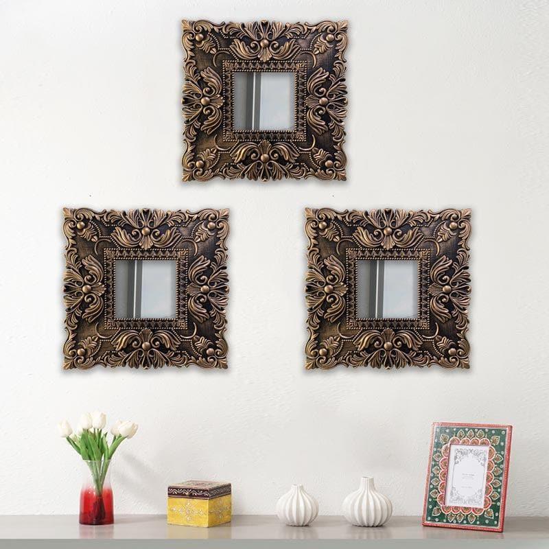 Buy Art Deco Decorative Wall Mirror - Set Of Three Wall Mirror from Vaaree