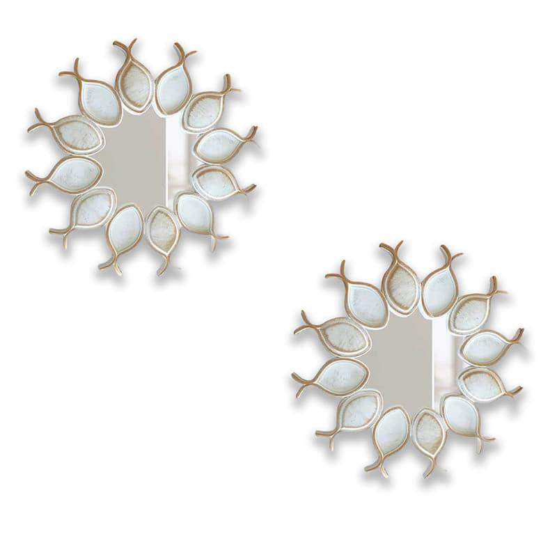 Buy Asta Flora Decorative Mirror - Set Of Two Wall Mirror from Vaaree