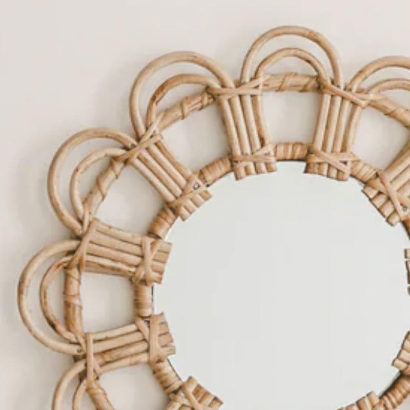 Buy Wall Mirror - Blossom Cane Wall Mirror at Vaaree online