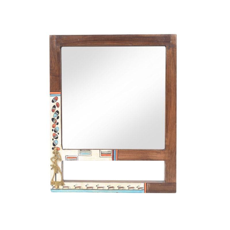 Buy Brada Wooden Mirror Wall Mirror from Vaaree