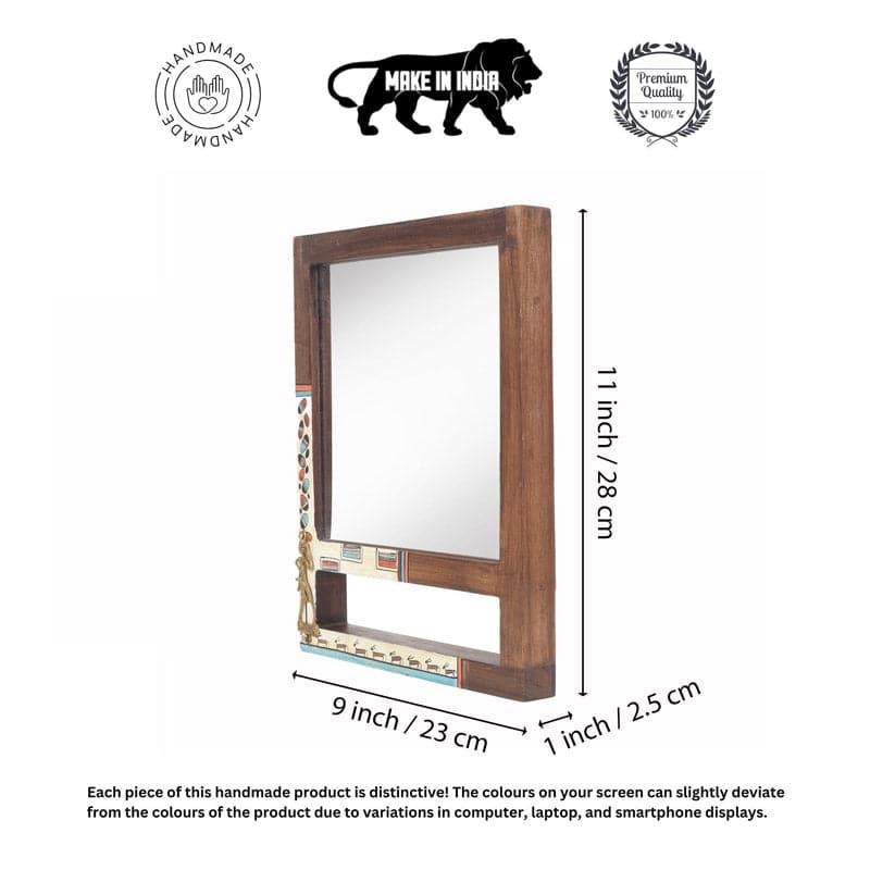 Buy Brada Wooden Mirror Wall Mirror from Vaaree