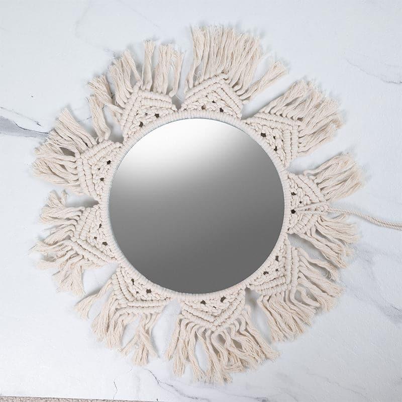 Buy Wall Mirror - Floro Macrame Wall Mirror at Vaaree online