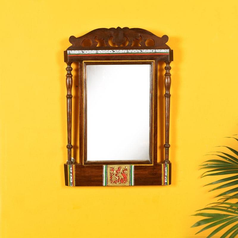 Buy Wall Mirror - Glema Wooden Mirror at Vaaree online