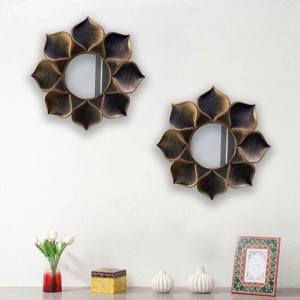 Buy Hesto Flora Decorative Mirror - Set Of Two Wall Mirror from Vaaree