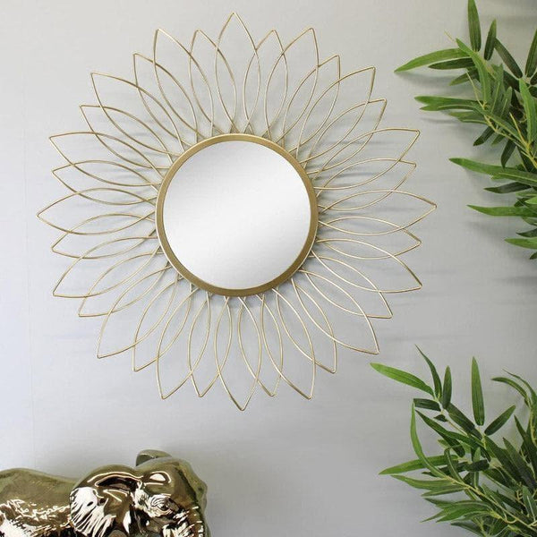 Buy Huda Wall Mirror - Gold Wall Mirror from Vaaree