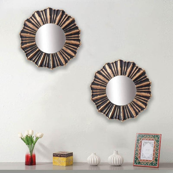 Buy Imsie Flora Decorative Mirror - Set Of Two Wall Mirror from Vaaree