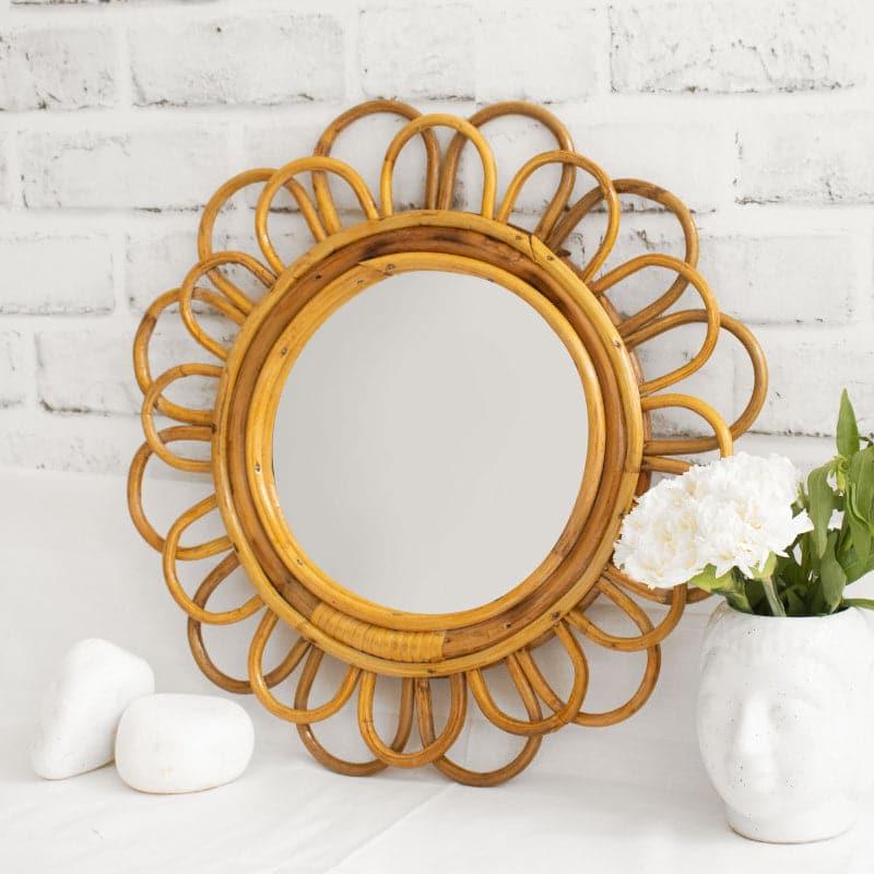 Buy Wall Mirror - Petal Jam Cane Wall Mirror at Vaaree online