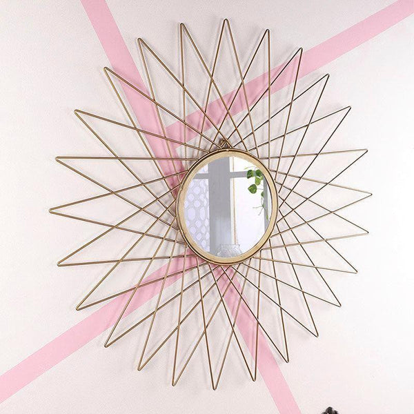 Buy Radiant Nibbler Wall Mirror - Gold Wall Mirror from Vaaree