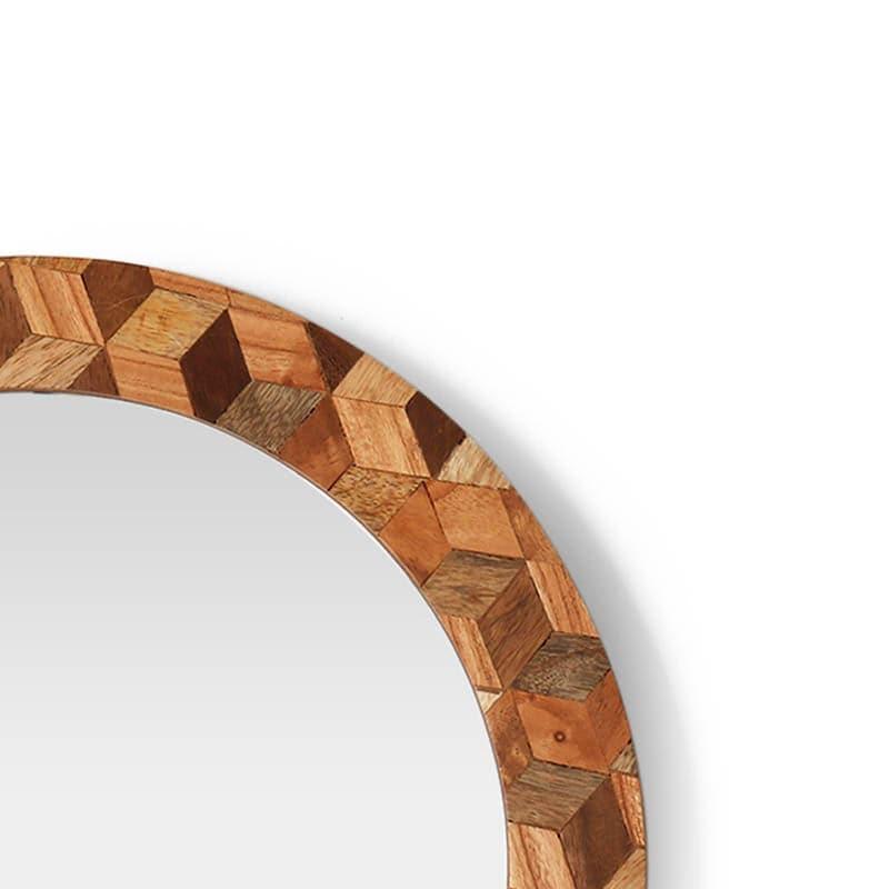 Buy Rhombus Timber Wall Mirror Wall Mirror from Vaaree