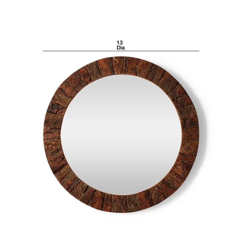 Buy Round Timber Wall Mirror Wall Mirror from Vaaree