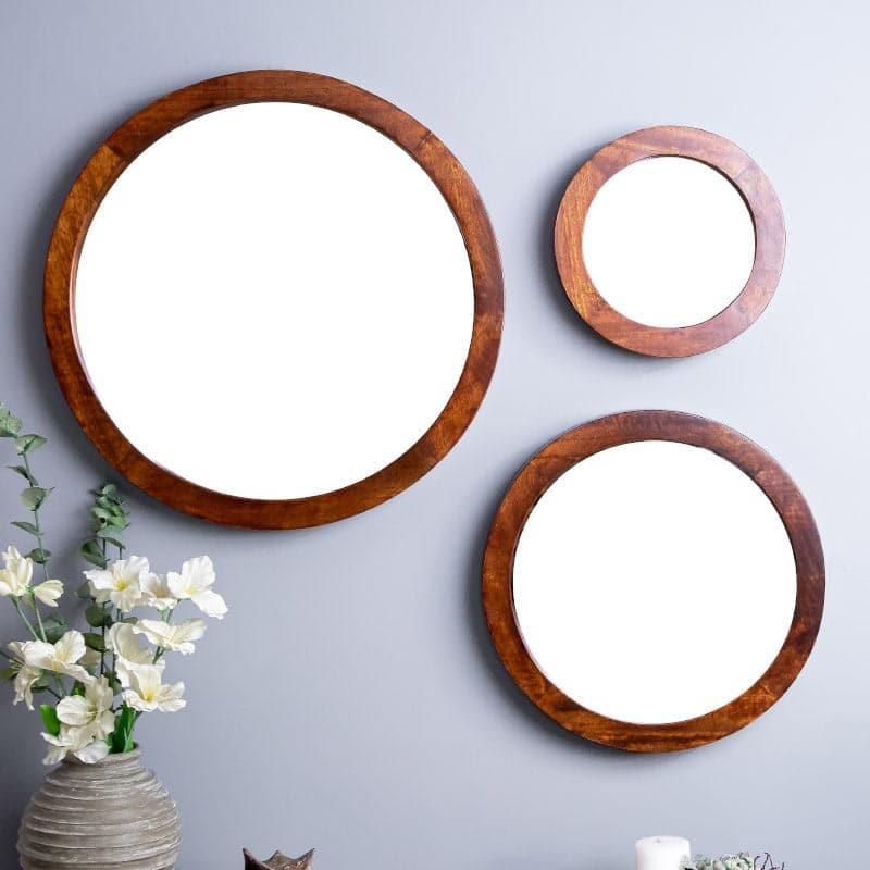 Wall Mirror - Satomi Wall Mirror (Brown) - Set Of Three