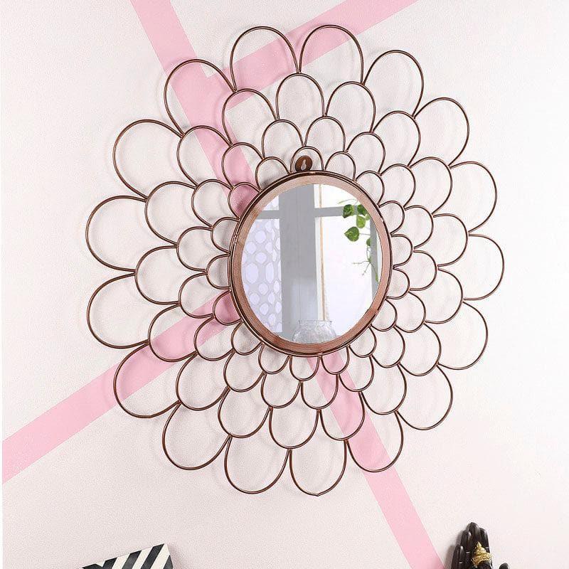 Buy Shimmer Snacker Wall Mirror - Copper Wall Mirror from Vaaree