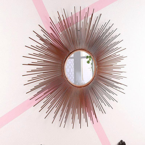 Buy Sparkle Savant Wall Mirror - Copper Wall Mirror from Vaaree