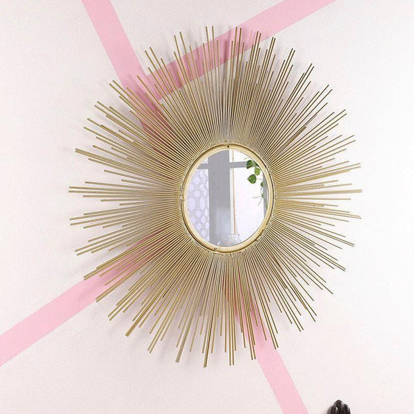 Buy Wall Mirror - Sparkle Savant Wall Mirror - Gold at Vaaree online