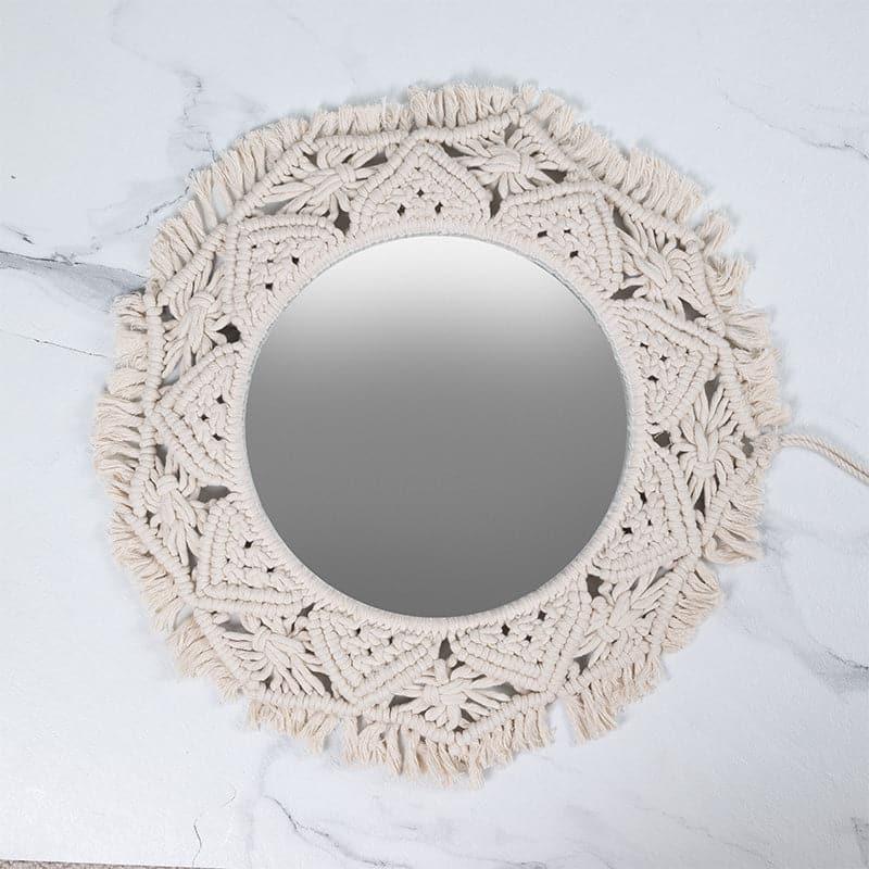 Buy Wall Mirror - Tiburo Macrame Wall Mirror at Vaaree online