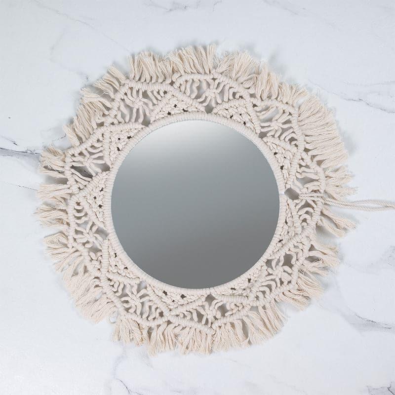 Buy Wall Mirror - Vevian Macrame Wall Mirror at Vaaree online