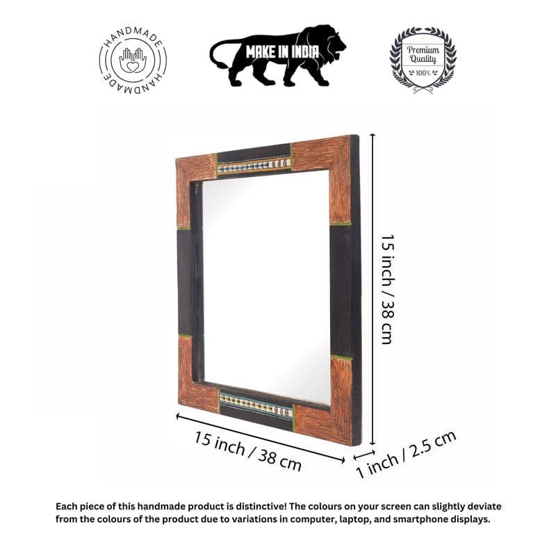 Buy Warli Wista Wooden Mist Wall Mirror from Vaaree