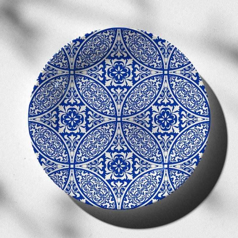 Wall Plates - Blue Pottery Mandala Wall Plate