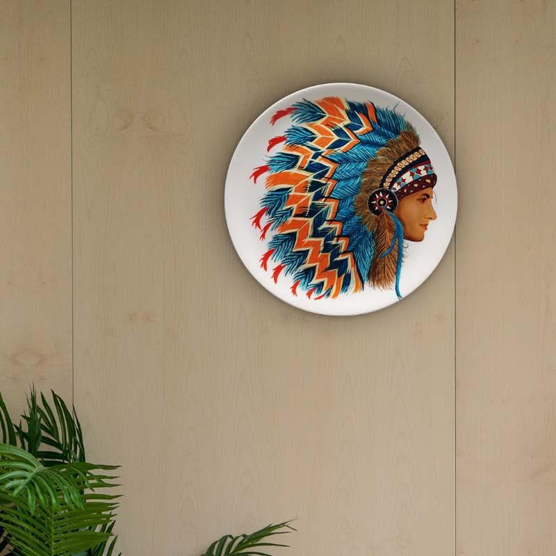 Buy Dauntless Red Indian Decorative Plate Wall Plates from Vaaree