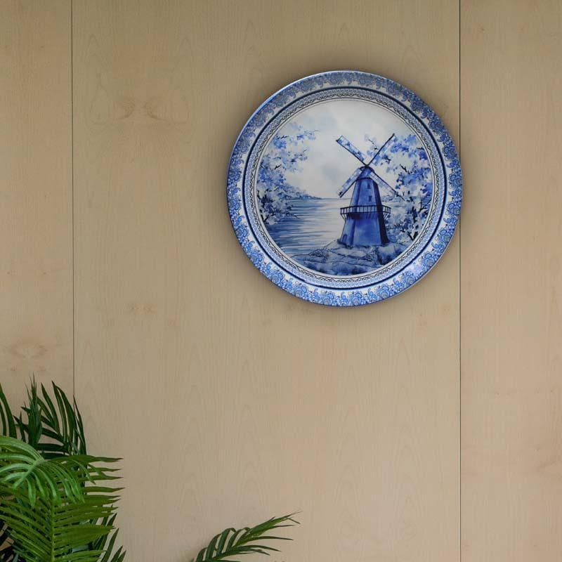 Buy Delfware Dutch Blue Pottery Inspired Decorative Plate Wall Plates from Vaaree