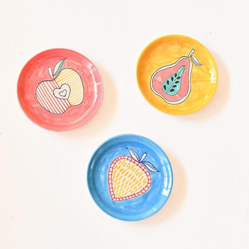 Wall Plates - Fruit Salad Handpainted Wall Plates- Set of Three