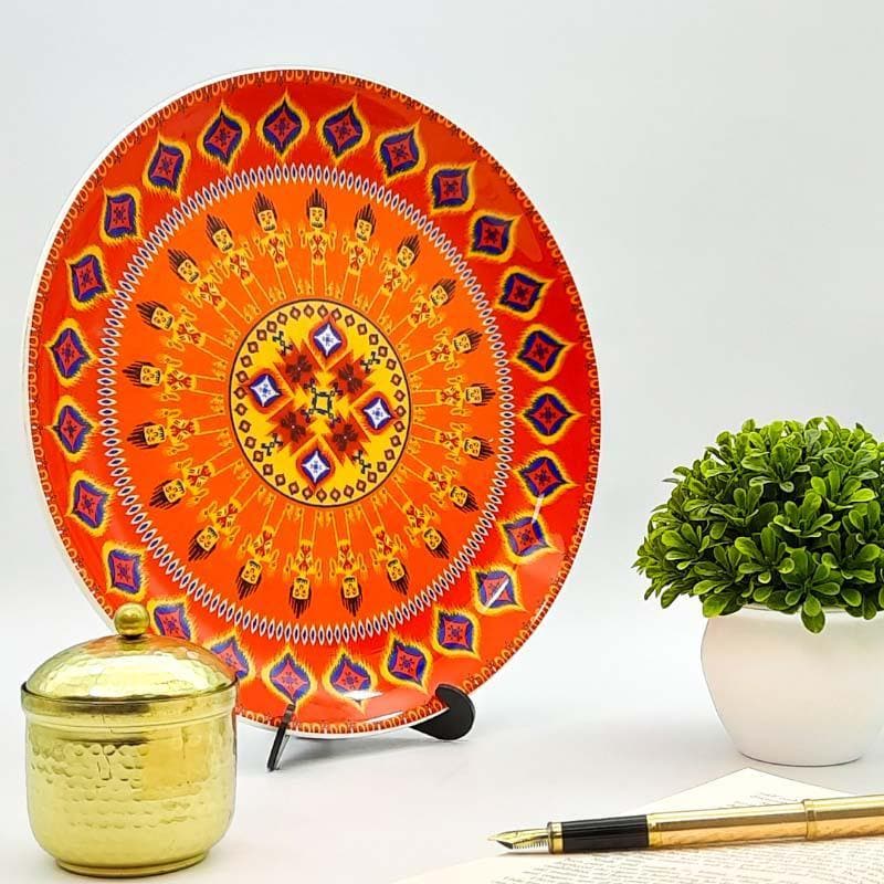 Buy Ikkat Patterned Decorative Plate Wall Plates from Vaaree