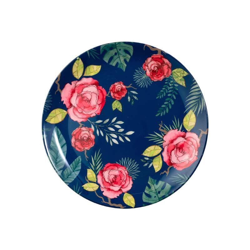 Buy Misty Morning Roses Blue Decorative Plate Wall Plates from Vaaree