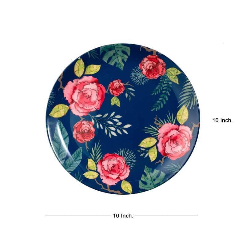 Buy Misty Morning Roses Blue Decorative Plate Wall Plates from Vaaree