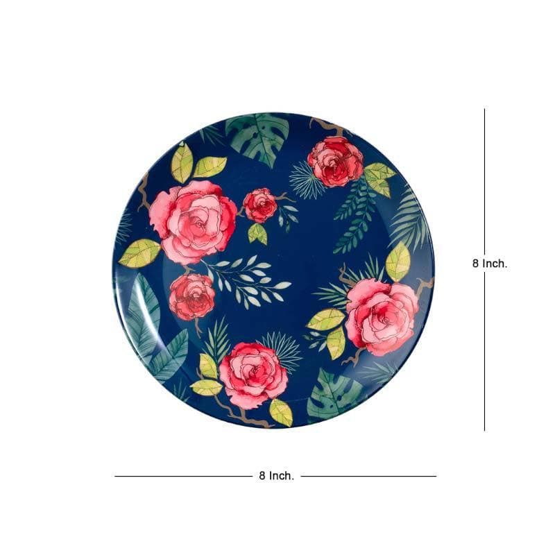 Buy Misty Morning Roses Blue Decorative Plate Wall Plates from Vaaree