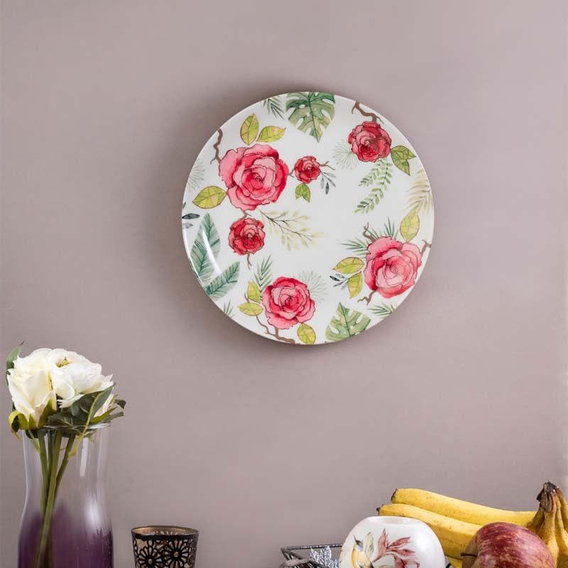 Buy Misty Morning Roses White Decorative Plate Wall Plates from Vaaree