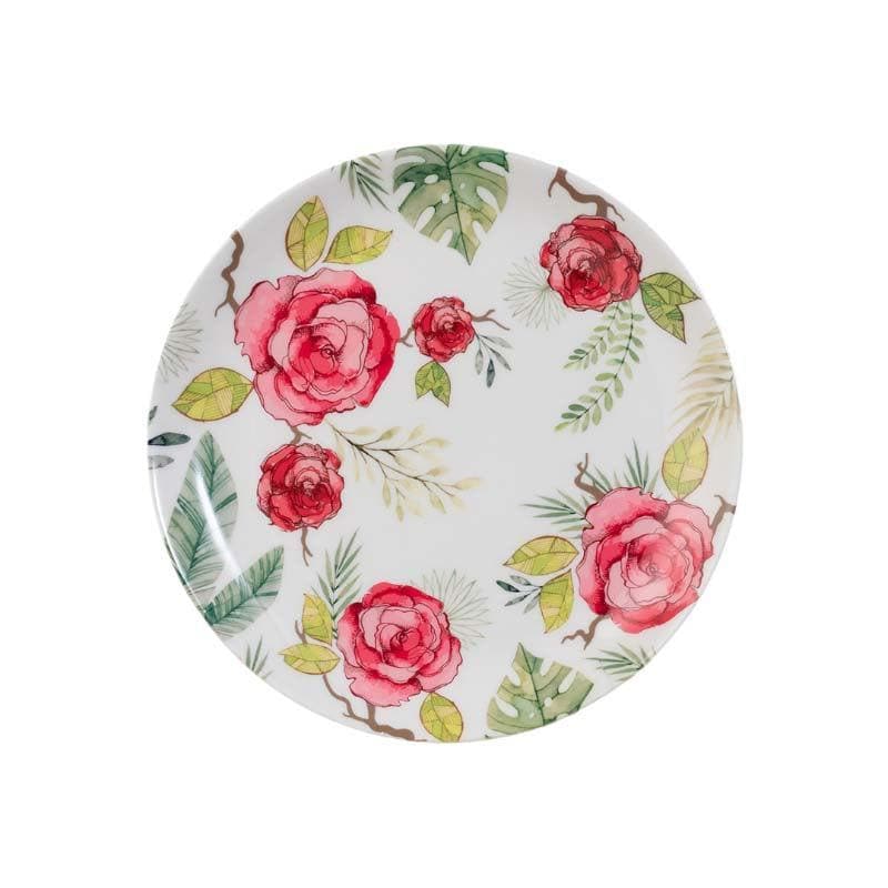 Buy Misty Morning Roses White Decorative Plate Wall Plates from Vaaree