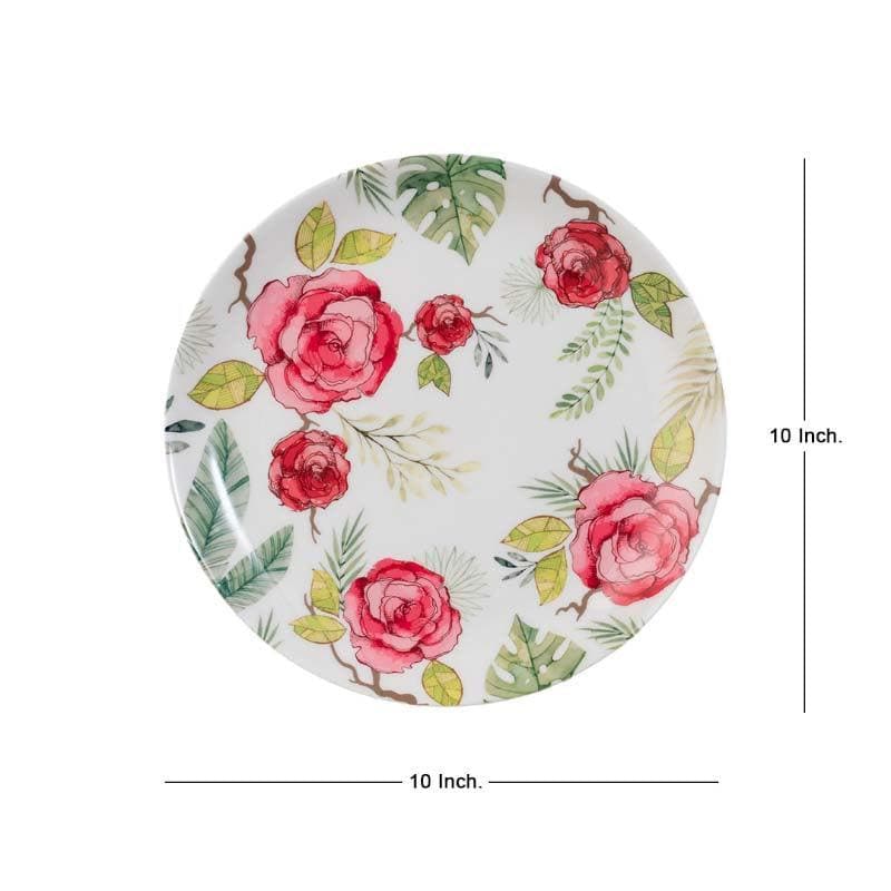 Buy Misty Morning Roses White Decorative Plate Wall Plates from Vaaree