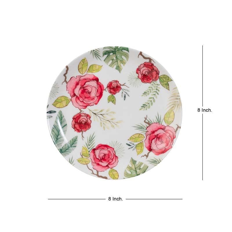 Buy Misty Morning Roses White Decorative Plate Wall Plates from Vaaree