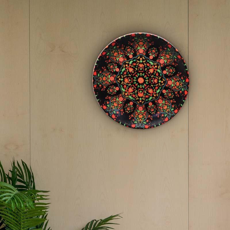 Wall Plates - Ornate Mughal Decorative Plate - Black