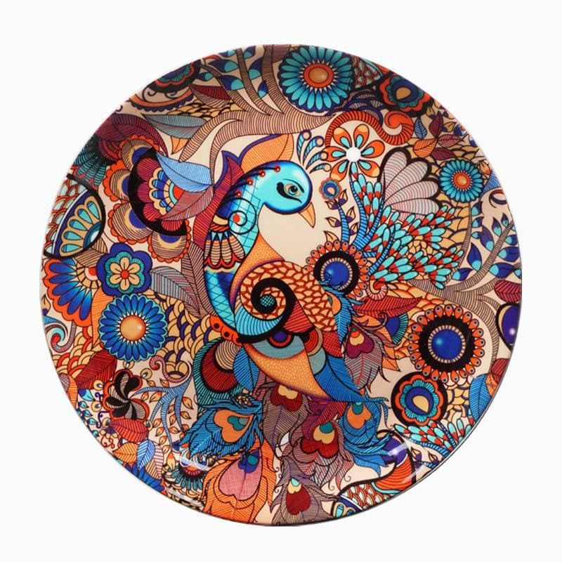 Wall Plates - Peacock Admiration Decorative Plate