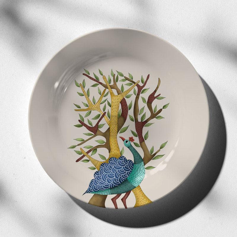 Buy Peacock Gond Art Wall Plate Wall Plates from Vaaree