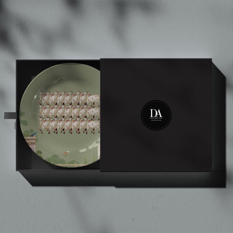 Buy Pichwai Art Wall Plate - Olive Wall Plates from Vaaree