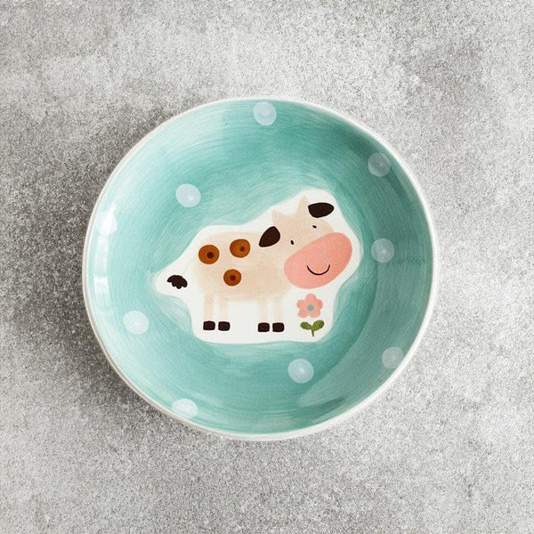 Wall Plates - Quirky Farm Handpainted Wall Plate - Moo