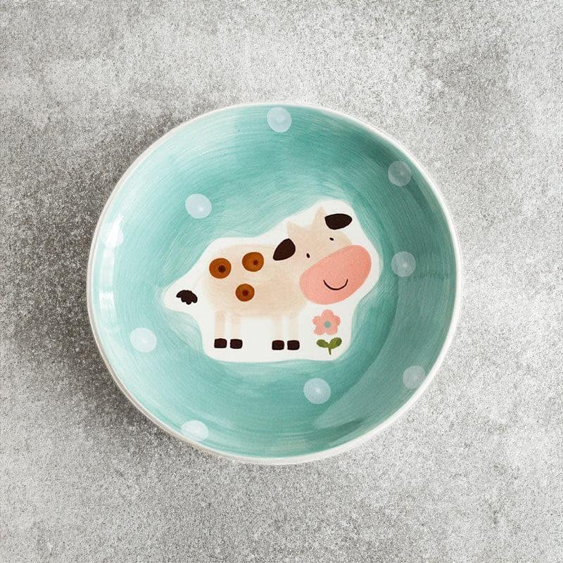 Buy Quirky Farm Handpainted Wall Plate - Moo Wall Plates from Vaaree