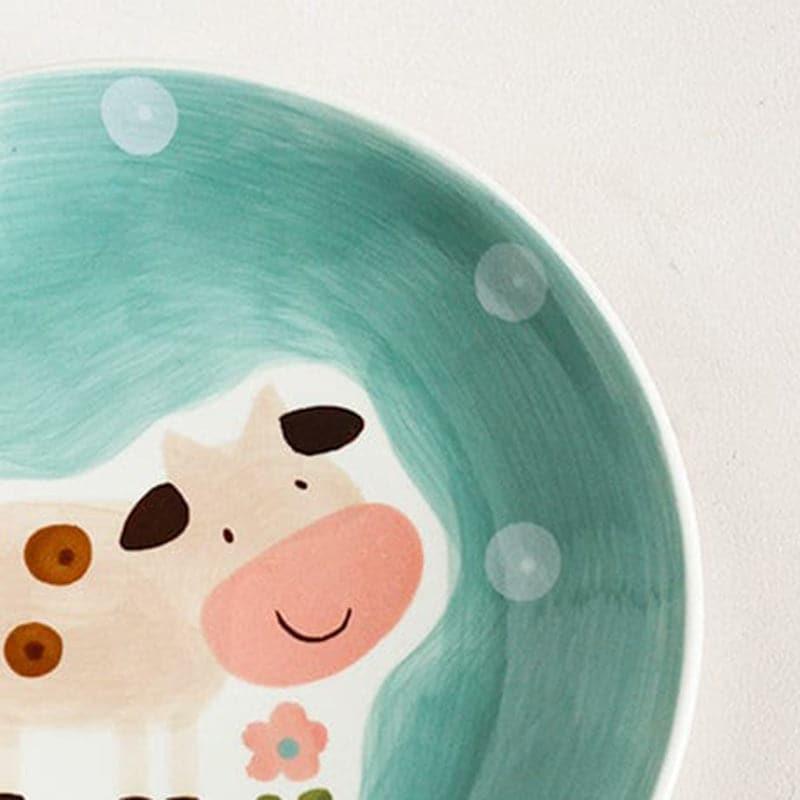 Wall Plates - Quirky Farm Handpainted Wall Plate - Moo