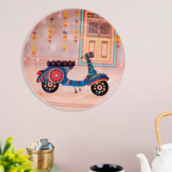 Buy Wall Plates - Rejoicing Scooter Ride Decorative Plate at Vaaree online