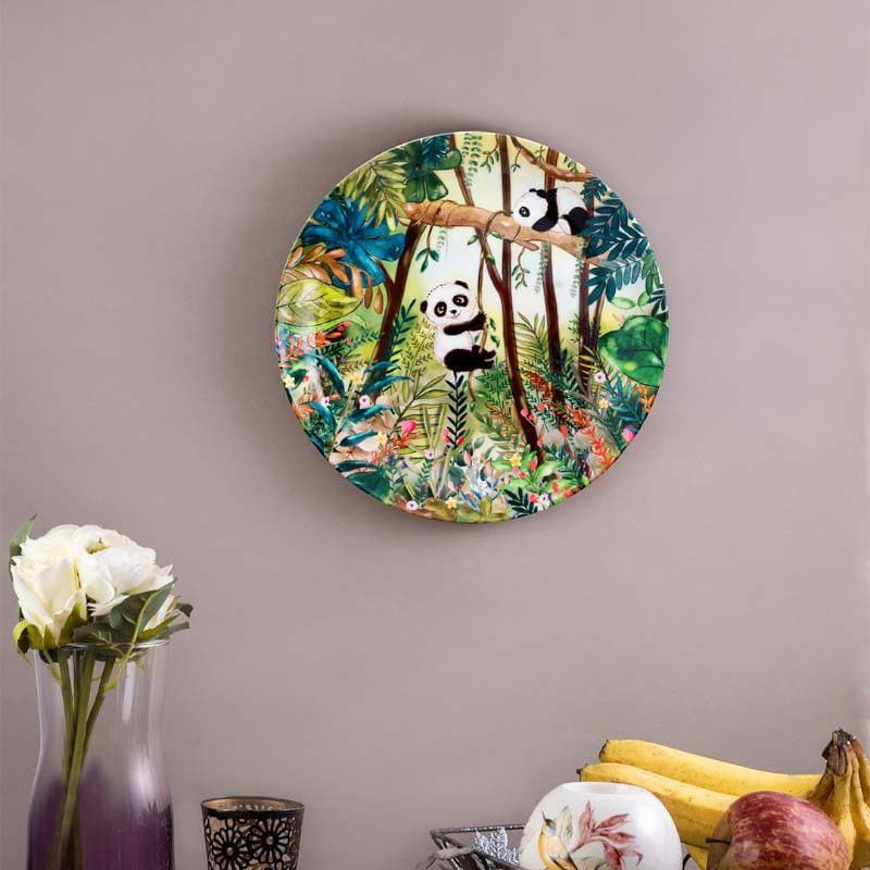 Buy Swings Of A Panda Decorative Plate Wall Plates from Vaaree