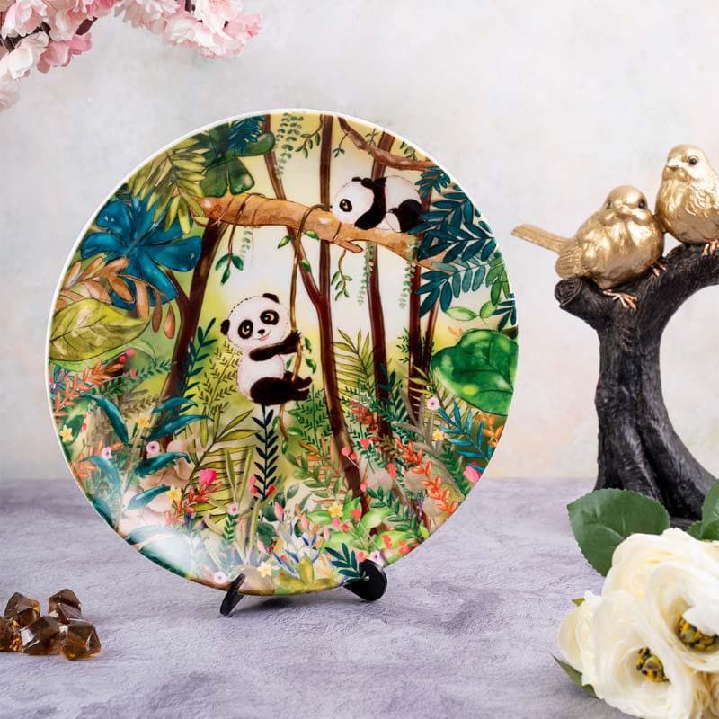 Buy Swings Of A Panda Decorative Plate Wall Plates from Vaaree